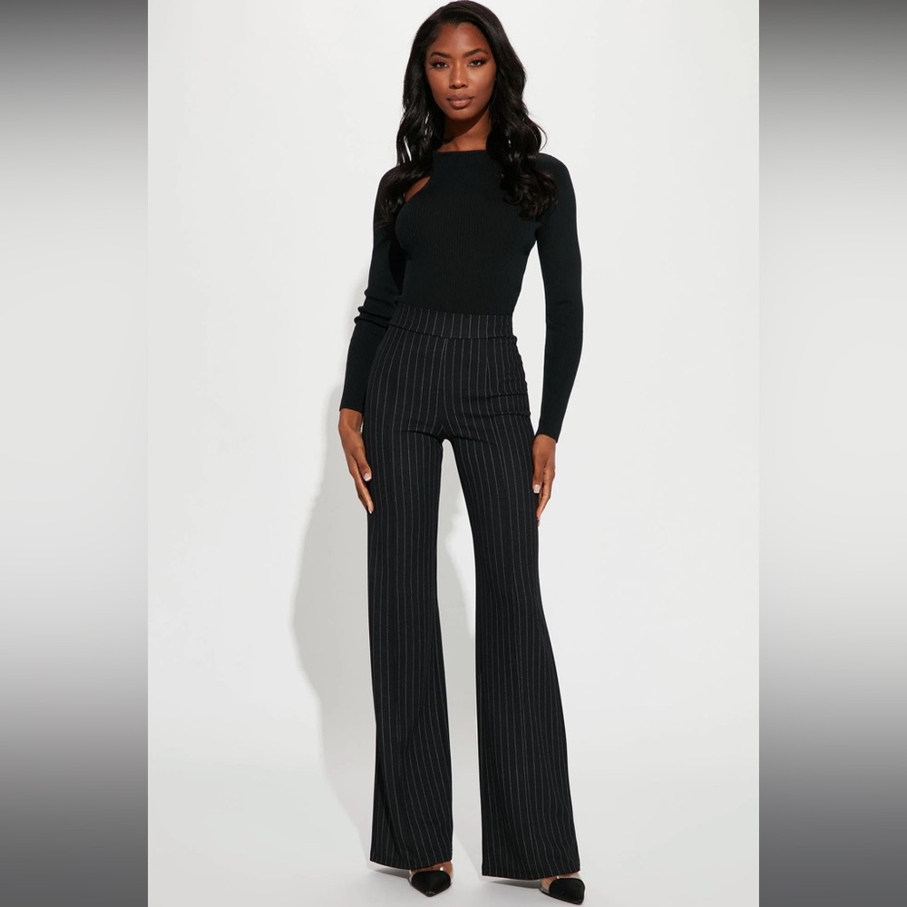 NEW: FashionNova Victoria High Waisted Dress Pant Pinstripe